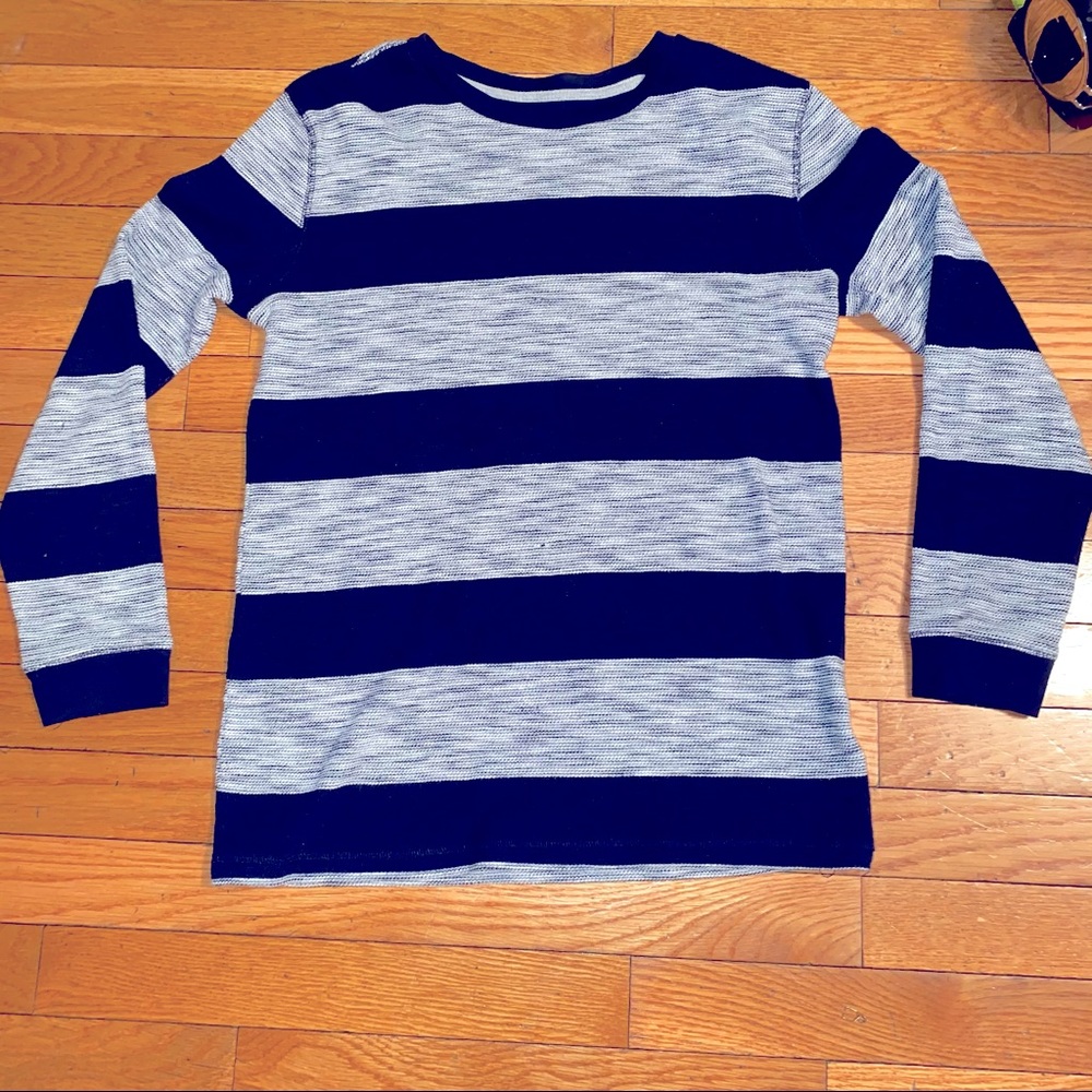 Old Navy Striped Navy Blue & Heather Blue Sz XL
